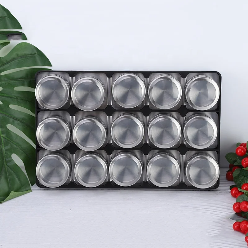 New Arrivals Silver Round Wholesale Packaging Can Magnetic Spice Tins