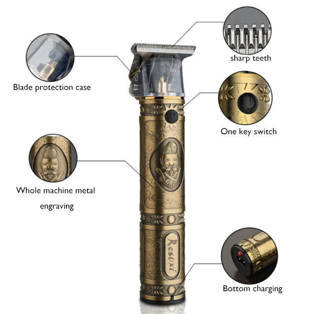 Wholesale Buddha Head Logo USB Rechargeable Cordless Hair Trimmer Professional Electric Hair Trimmer TRIMMER PRICE