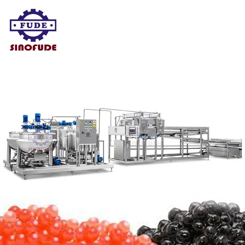 SINOFUDE Automatic Bubble Tea Popping Bursting Boba Maker Small Juice Ball Simulated Red Caviar Make Machine for Sale