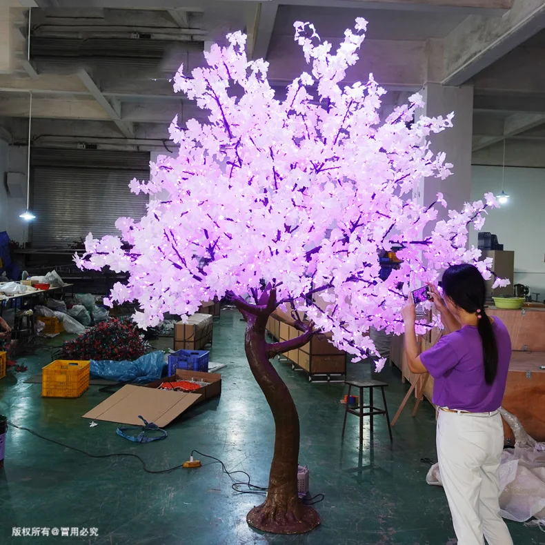 2544 ламп 300 см RGB светодиодные деревья фиолетовый искусственный свет кленовые с наружным ночным освещением
