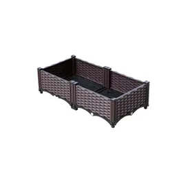 1/2 Layer 1/2/3 Boxes Elevated Garden Bed Plant Planting Box Checkered Plastic Balcony Planting Box For Flowers And Vegetables