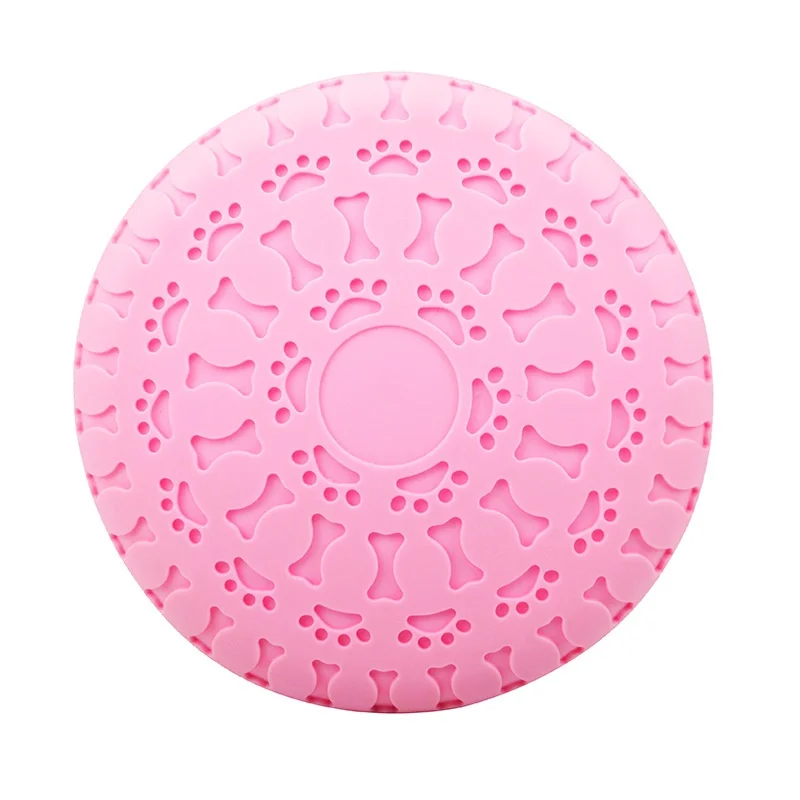 Multifunction TPR Durable Biting Resistant Pet Interactive Toy Round Anti-slip Frisbeed Dog Outdoor Training