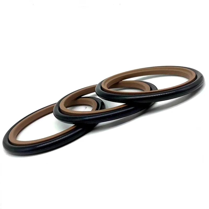 Optimized Stellar Seal PTFE Copper Powder Rubber FKM Material Double Directional Piston Ring Sealed Shaft