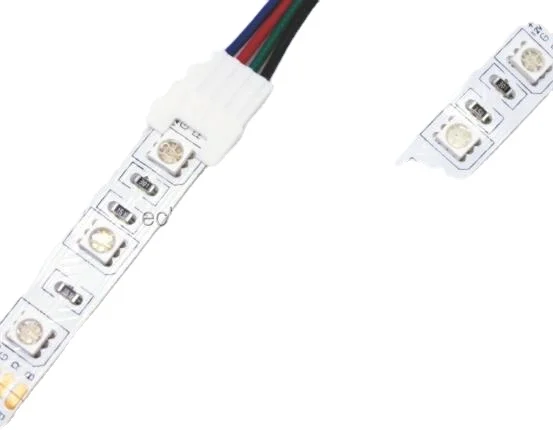 New product 4pin 10mm RGB strip connector(30~60leds/m) applied for led bulb lights