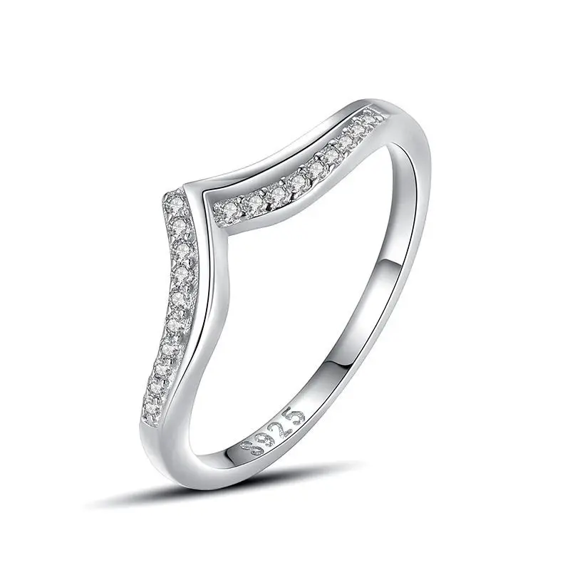 Wholesale Store Online Jewelry Women Classic Wedding Silver 925 Rings Delicately