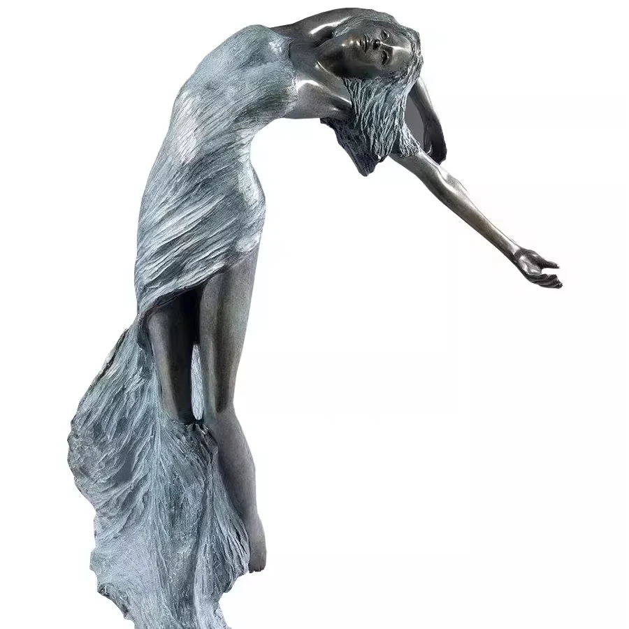 Abstract copper sculptures dance figures indoor and outdoor decorative metal crafts