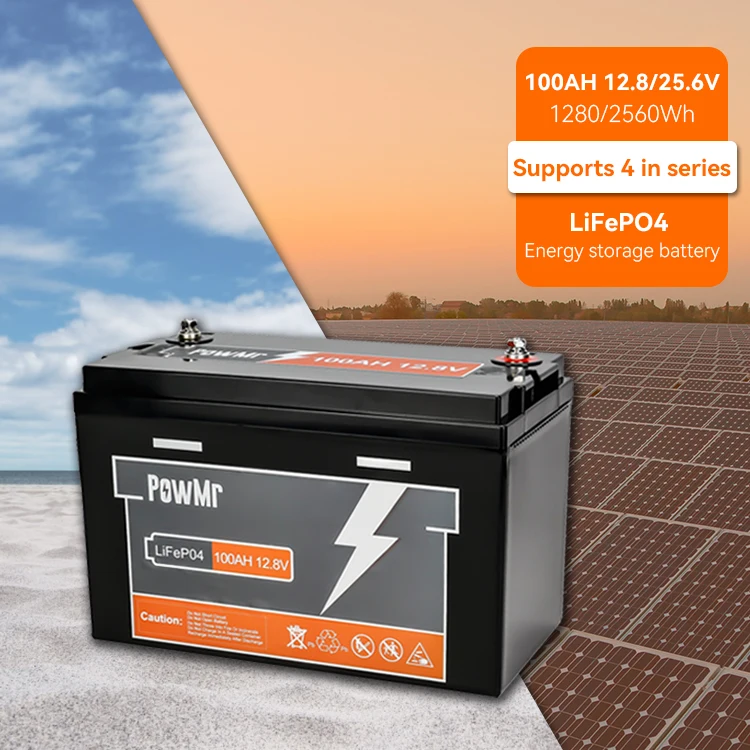 Литий-ионный аккумулятор PowMr 100Ah 12 8 V/25 6 V 1280/2560Wh поддержка параллельных и последовательных аккумуляторов Lifepo4