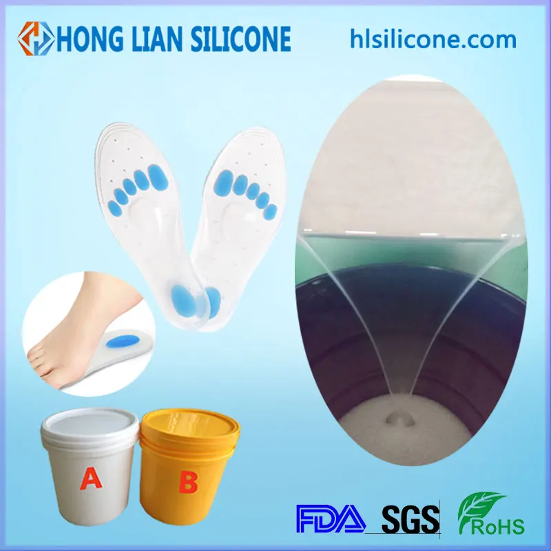 addition curing liquid silicone rubber make  flexible shoe insole transparent silicone for foot care products making