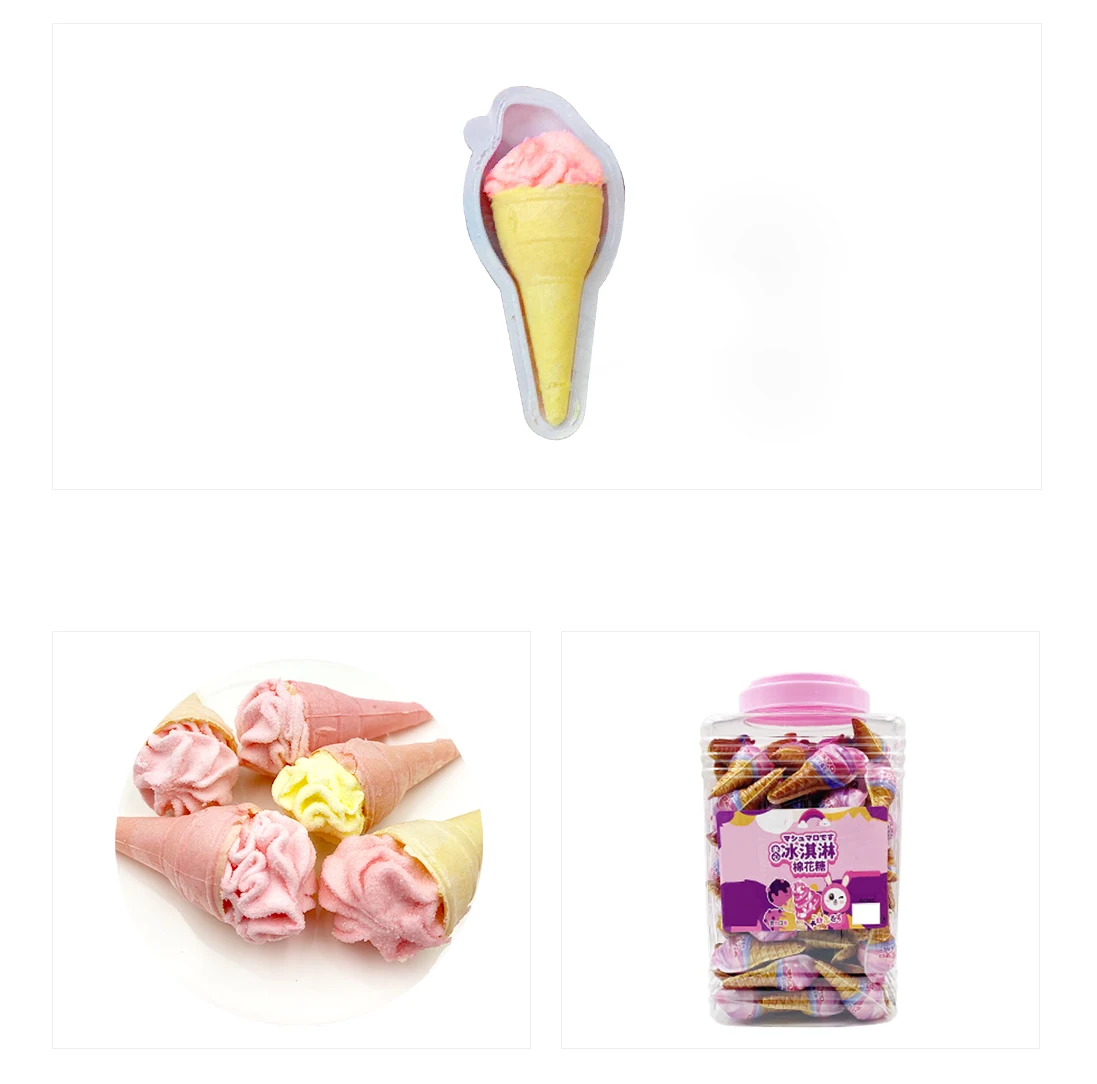 Фаршированное мороженое Mallows мармеладный Зефир конус конфеты