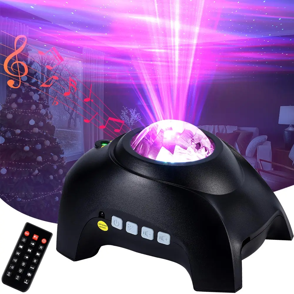 Northern Lights Aurora Projector, Star Projector White Noise Night Light Projector with Music Speaker