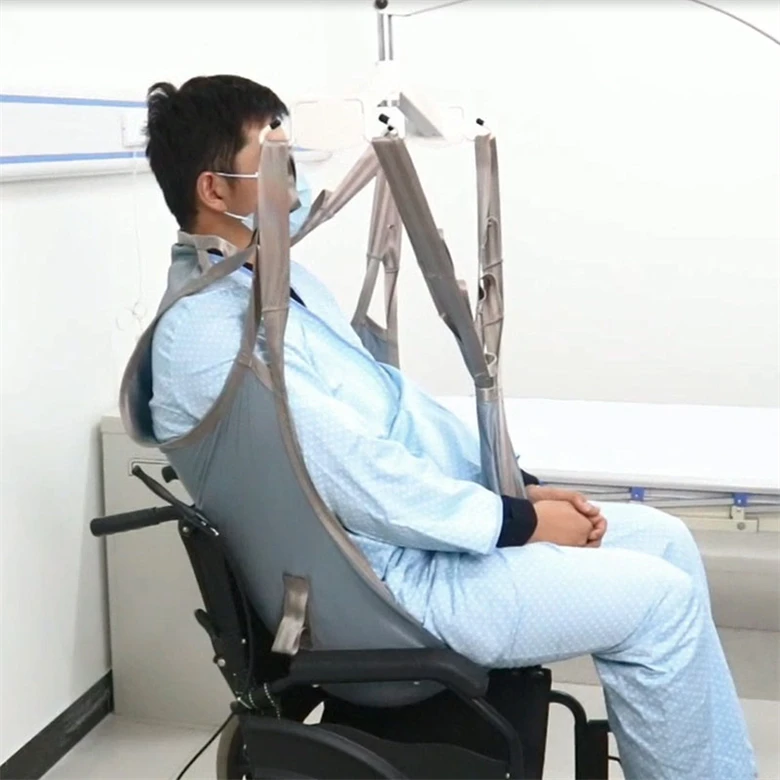 Reusable hoist patient aid transfer nursing equipment lift sling head support easy to people move from bed to toilet