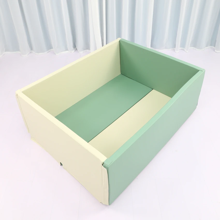 Hot Eco-friendly PU Leather PU Foam Filling  Ball Pit Soft Ball Pool for Baby Kids Soft Play Playground