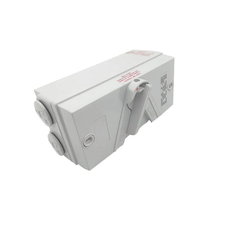 Australia Standard 4 Pole 500V 63A Weatherproof Electrical Isolator Switch