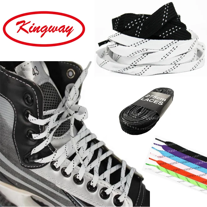 Top Product Hockey Ice Skate Shoelaces Universal Sneakers Shoe Laces Black, White