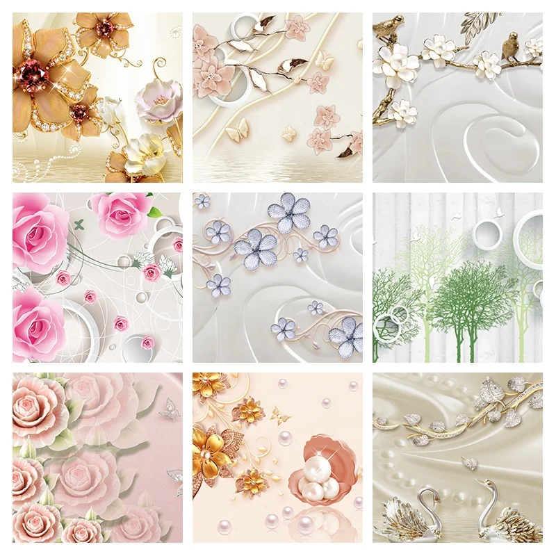 Bindi High Quality Love Style Polyester Beautiful Flower Ball Butterfly 3D Landscape Floral Blackout Curtains