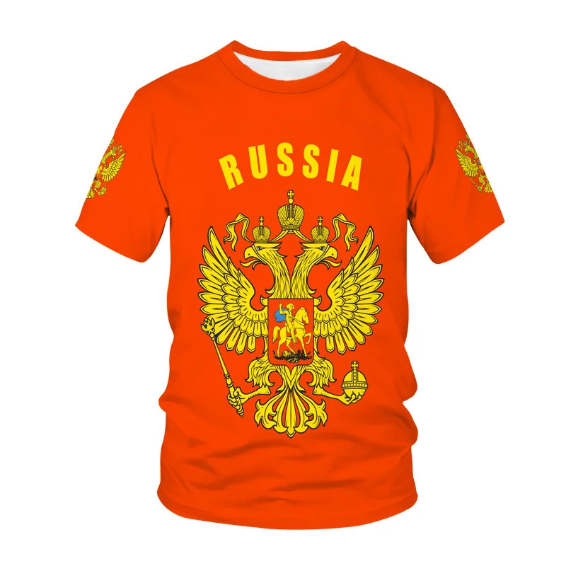 2024 Factory Supply Popular Customized Wholesale Russia flag Men Football T Shirt