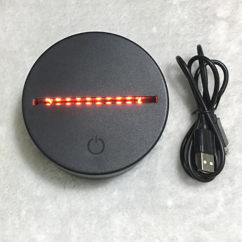 
2020 USB Cable Touch 3d LED Light Holder Lamp Base For 3d LED Night Light Colorful Light Bases Table Decor Holder for deco 