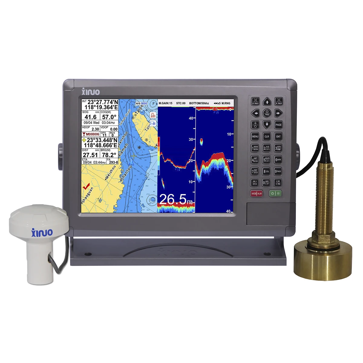 marine gps chartplotter with fish finder
