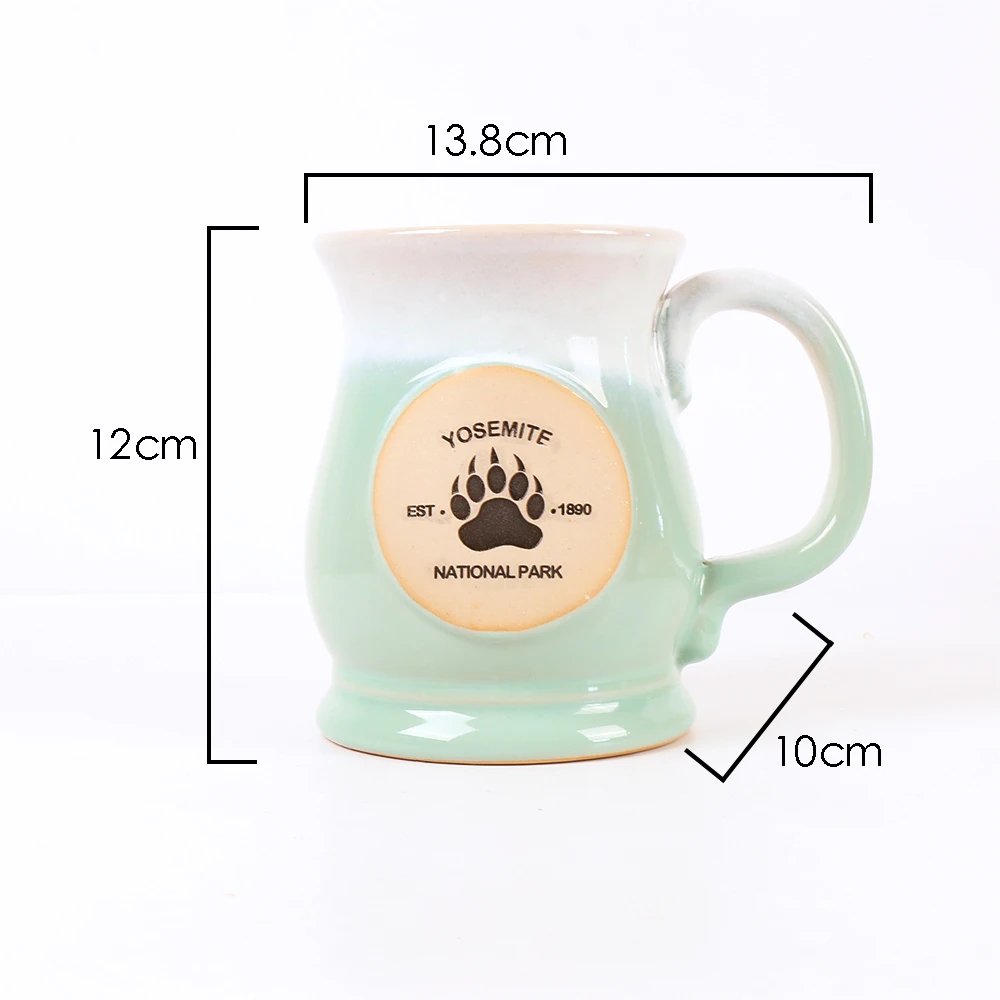 High Quality Custom Wholesale Big Coffee Large Ceramic Huge Beer Mug Fat Milk Coffee Long Mug For Office Home Bar restaurant use