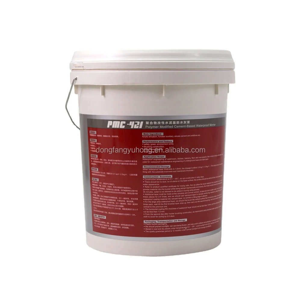 HIGH QUALITY PMC-421 POLYMER MODIFIED CEMENT-BASED WATERPROOFING MOTAR