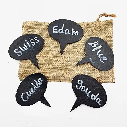 Hot sell irregularity shaped natural slate chalkboard hanging tag for wedding decoration slate tag