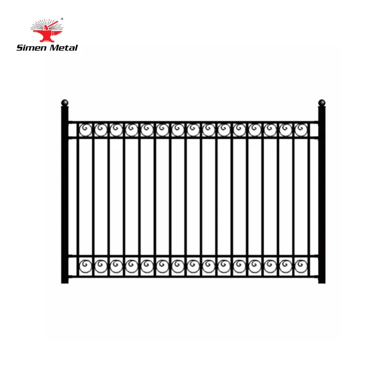 2024 Decorative wrought iron garden fence panels water proof metal fence easy assembled Top 200 sale in America
