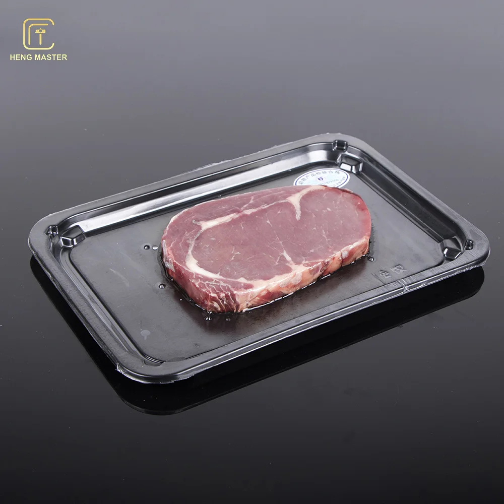 hengmaster PP Vacuum Skin Tray Beef Fresh Meat Frozen Chicken Blister Plastic Food Packaging Tray