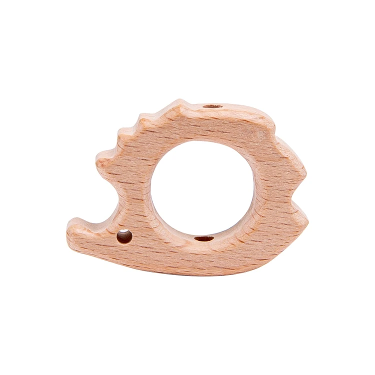 Детские экологически чистые деревянные Буковые деревянные бусины с дизайном Ежика деревянные бусины с отверстиями Diy ювелирные изделия