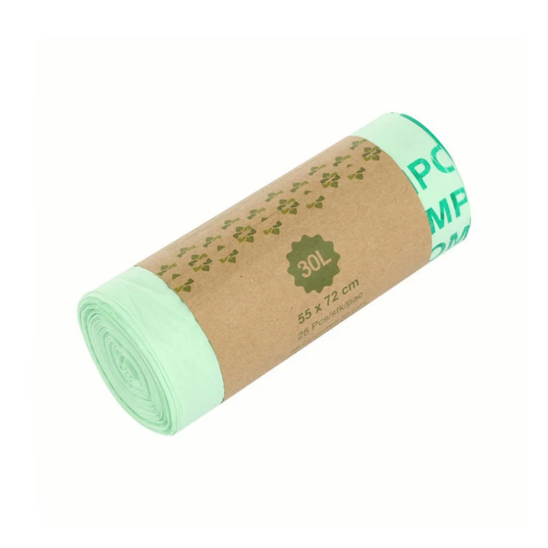 
biodegradable dustbin bags astm d6400 bags eco bin liner drawstring trash bag 