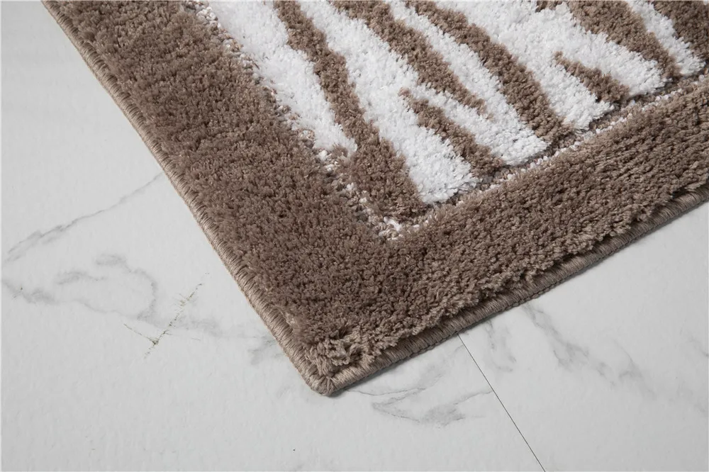 High quality  microfiber soft absorbent bathroom rug anti slip bath mat washable foot mat