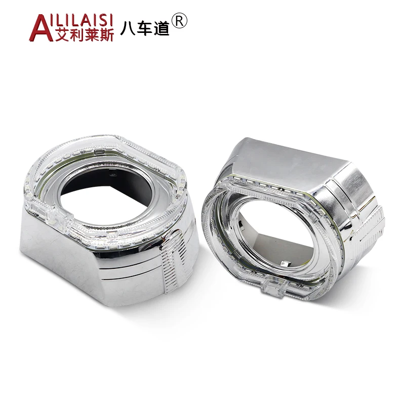 Suitable for 3inch BMW Sport Light Guide Angel Eye Daytime Running Light Integrated Cover LED Laser Colorful Dual Color Illusion