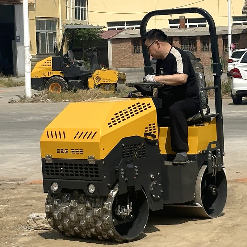 1T Full Hydraulic Road Roller Factory Direct Sales Steel Wheel Cheap and Double Drum