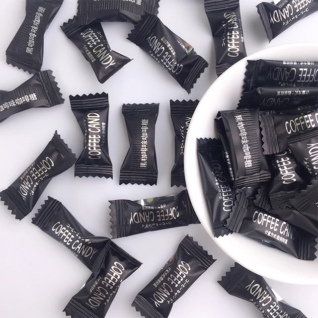 Nuevos productos de confiteria, dulces hervidos y dulces de azucar,granos de cafe de caramelo duro OEM