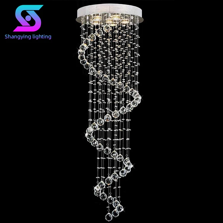 round modern home led light for living room light round ceiling light fixture hanging led clear glass crystal luxury chandeliers