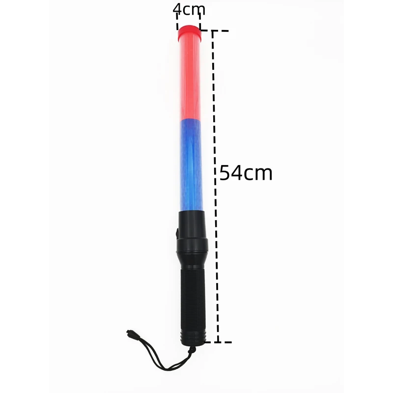 Safety Security Control Traffic Wand LED Flashing Traffic Signal Baton Red and Blue Strobe Safety Wand