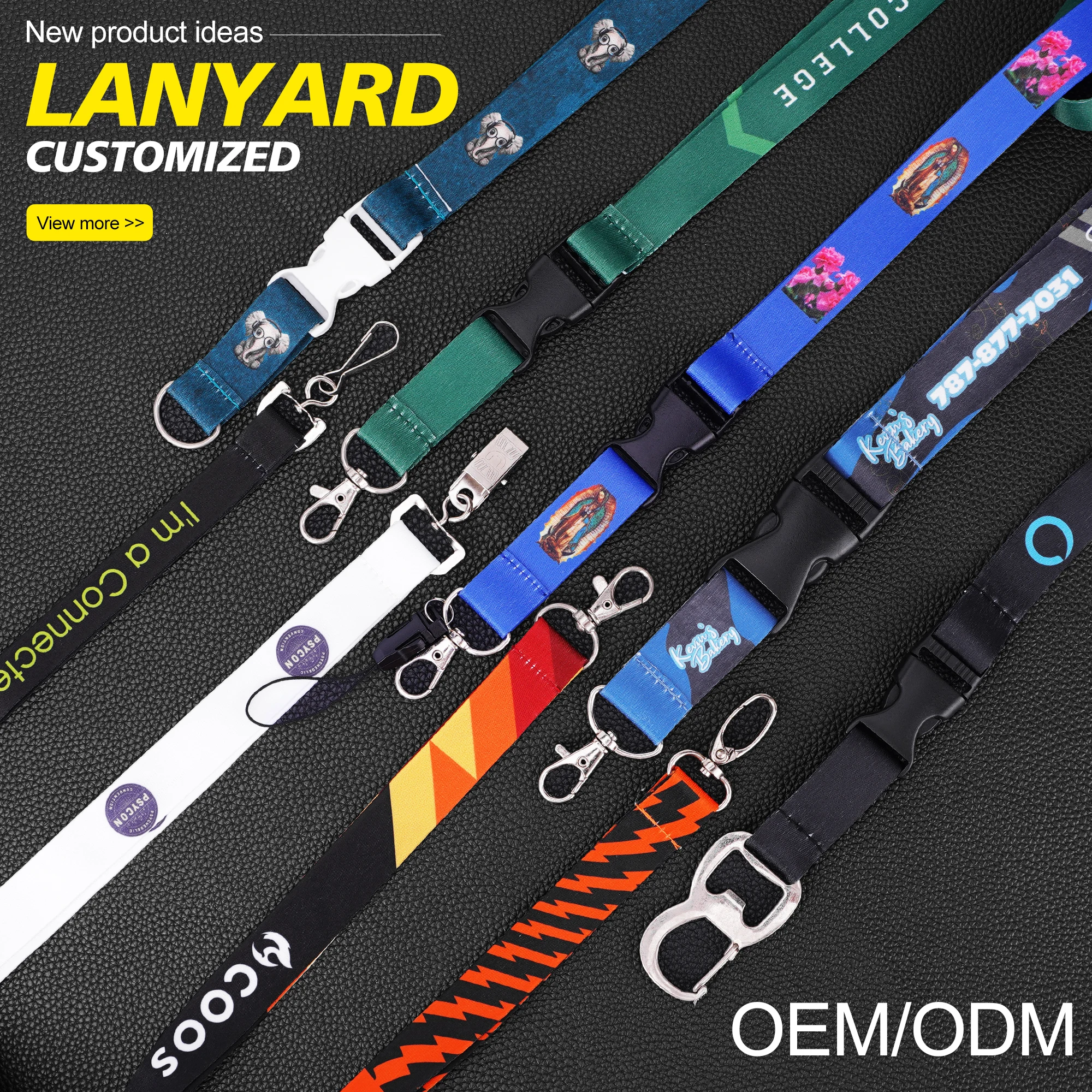 Factory Low Price Lanyard Custom Multi-Color Logo Badge Card Backstage Pass Cassette Polyester Printed Lanyard
