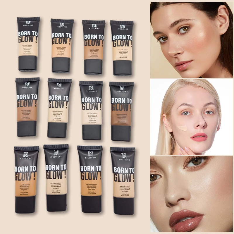 Waterproof Long Lasting Concealer Foundation Private Label Face MakeUp Liquid Foundation For Oily Skin