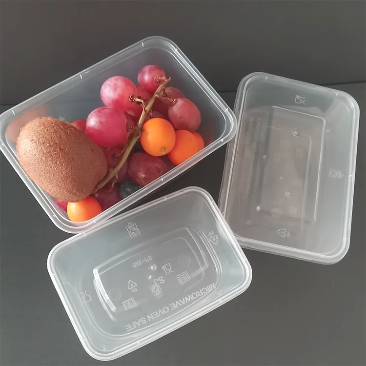 
Hot food delivery containers disposable food grade transparent plastic containers disposable 