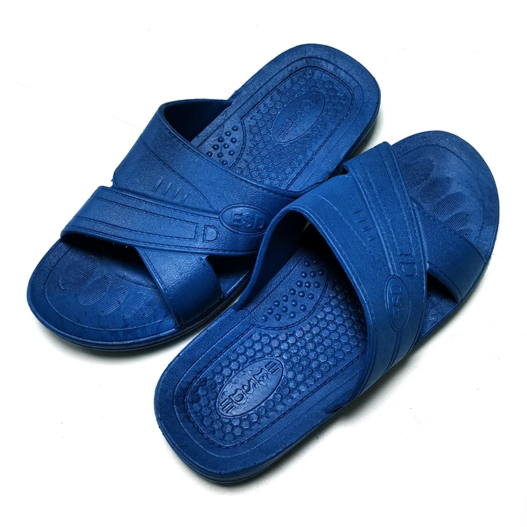 Crossed Design Professional Manufacturer Antistatic SPU ESD Slippers