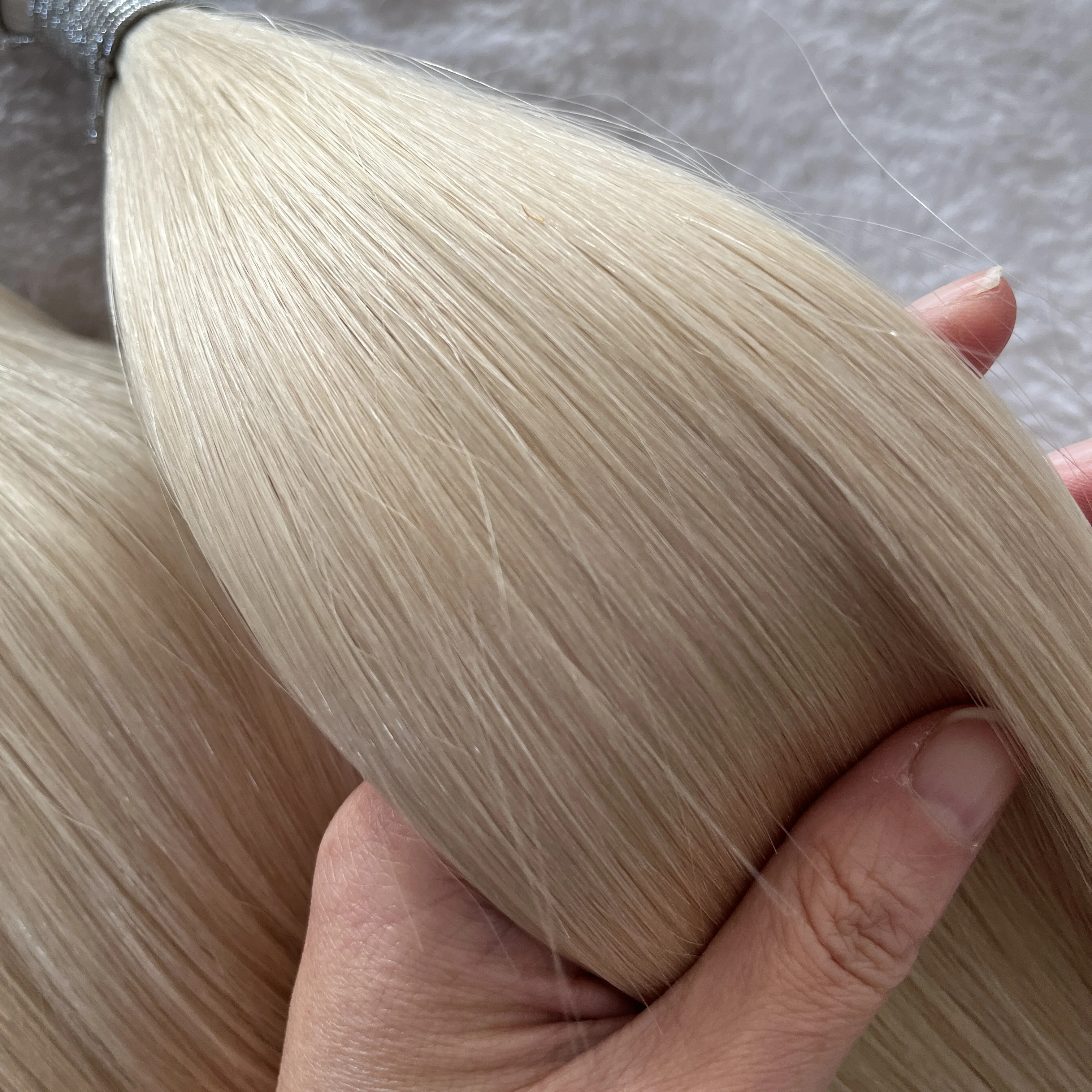 Natural Wave Nano Ring Human Hair Extension 40g 50g Keratin Capsule Micro Ring Human Natural Hair Piano18/613 Ice white color