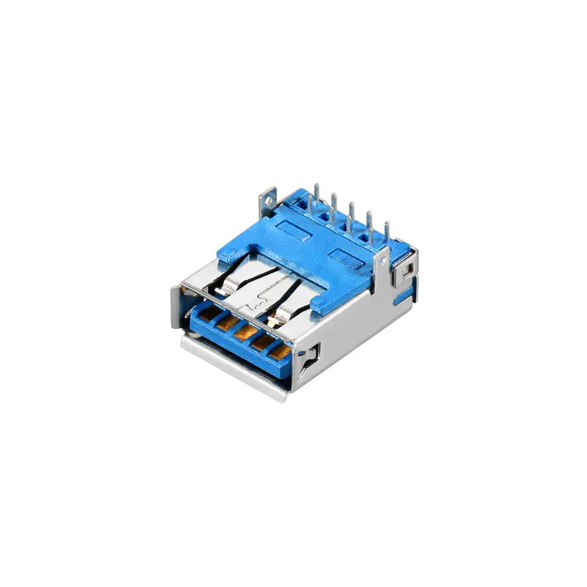 
USB connector 3.0 type A , Female, Right Angle Straight Type, throught hole mount on PCB board 
