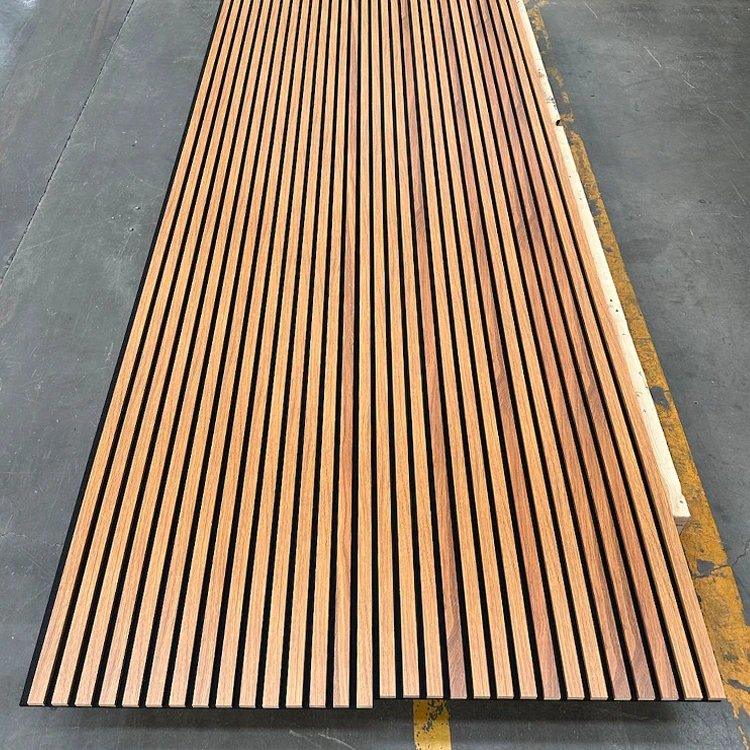 Flame Retardant Soundproof Material Acoustic Panel Wooden Fluted Wall MDF Slat for Recording Room