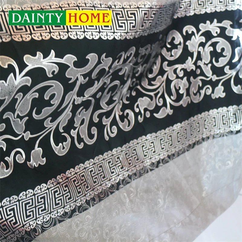 African style custom cheap blackout hot stamping curtain embroidery design luxury curtains for the living room window