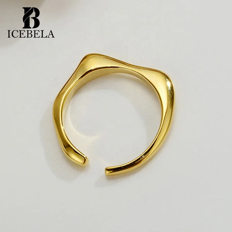 ICEBELA  Light Luxury Fashion Minimalist Ring Jewelry Simple Thin Finger Unique Stacking 925 Sterling Silver Rings for Women