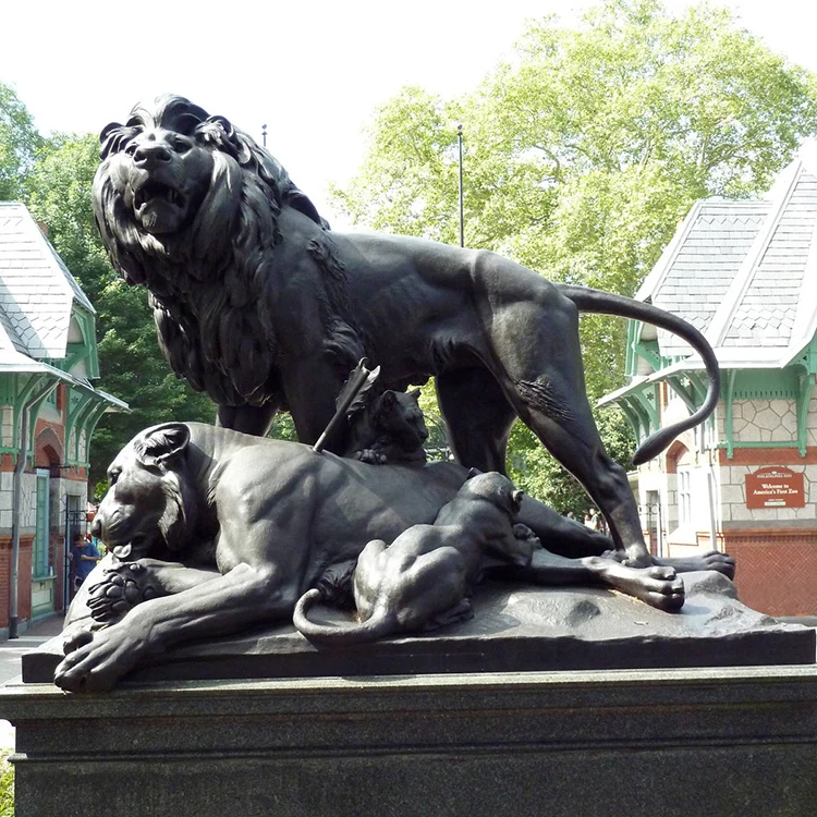 high quality Outdoor Garden Majestic Large size Bronze Lion Statue sculpture for Sale