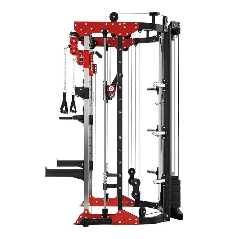 Integrated Multi Functional All-In-One Fitness Equipment Smith Machine Squat Rack Body Building Functional Power Rack
