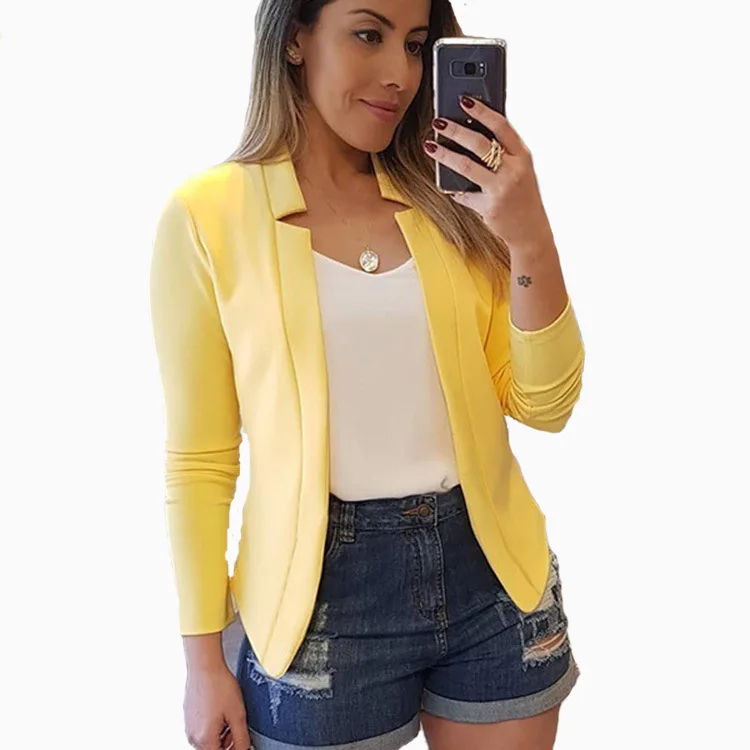 
Explosive autumn and winter fashion thin long-sleeved cardigan casual blazer jacket coat for women 