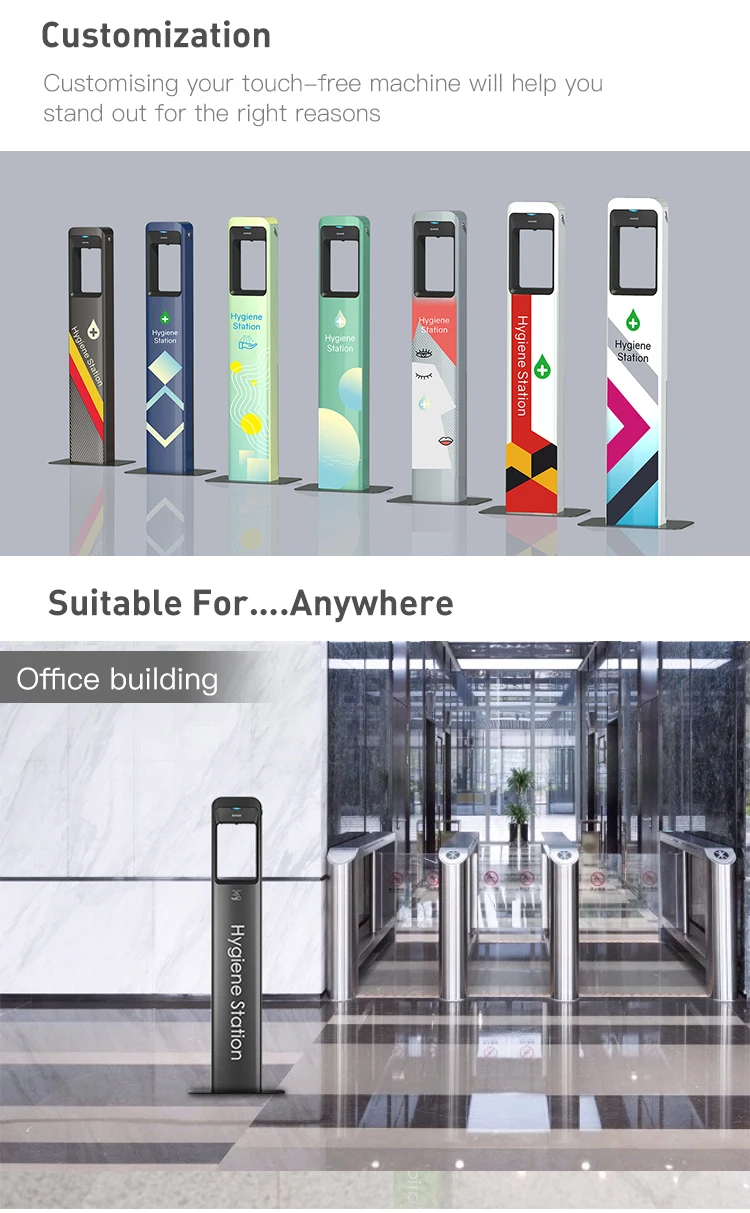 SVAVO Floor Stand Automatic sensor Hand Sanitizer Dispenser holder Free Standing spray Liquid Gel Soap Dispenser