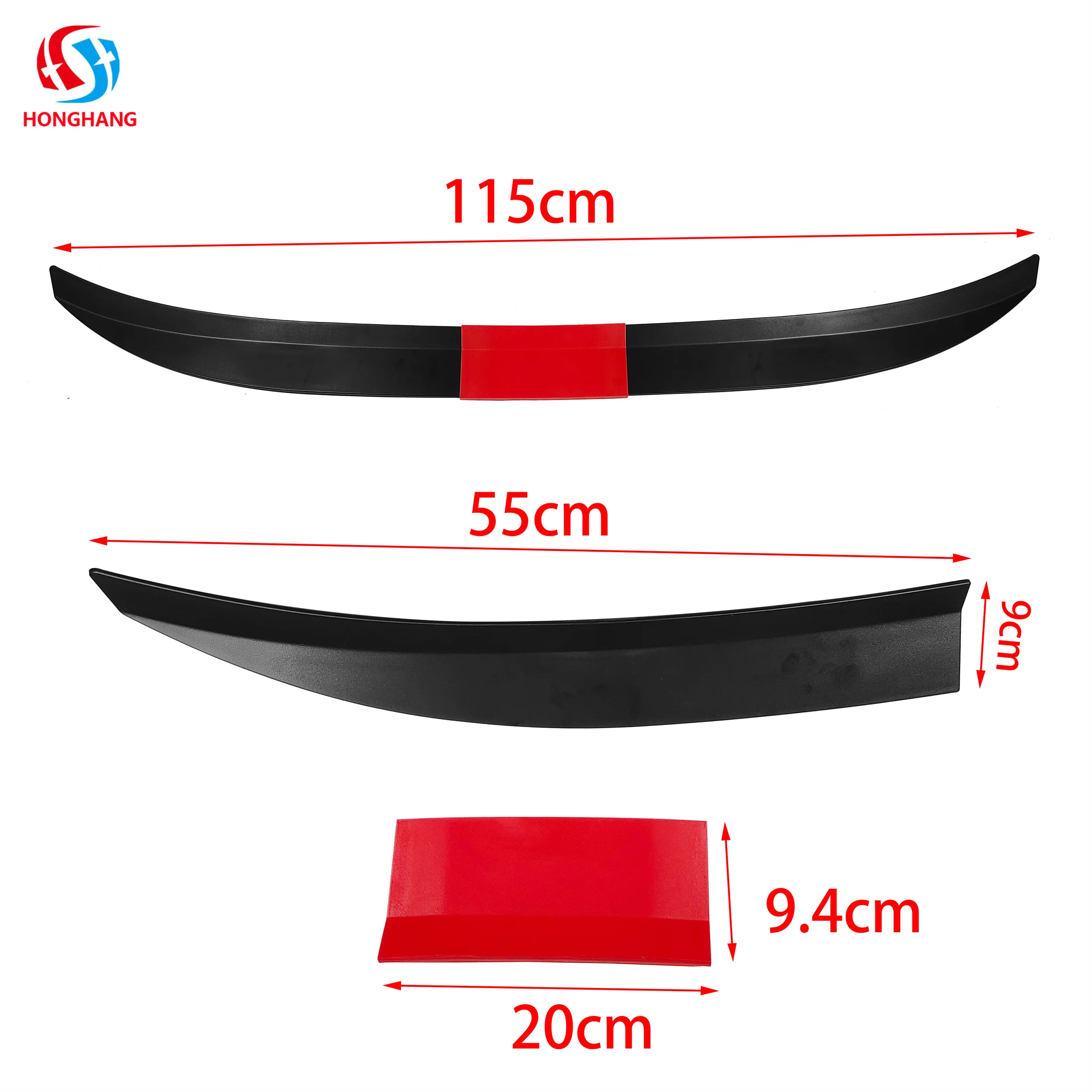 Honghang Brand factory AbS Trunk Rear Wing E type Splitter Universal Car Rear Wing Spoilers For All Cars