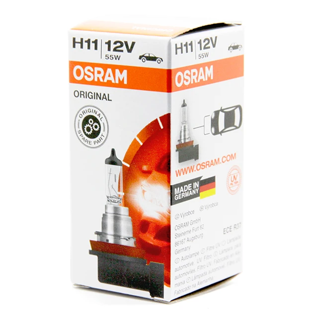 
Osram Headlight original 64211L+ 12V H11 55W long life made in Germany E1 Halogen Lamp 